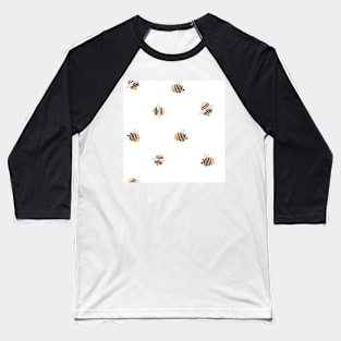 Hand drawn Bee pattern Baseball T-Shirt